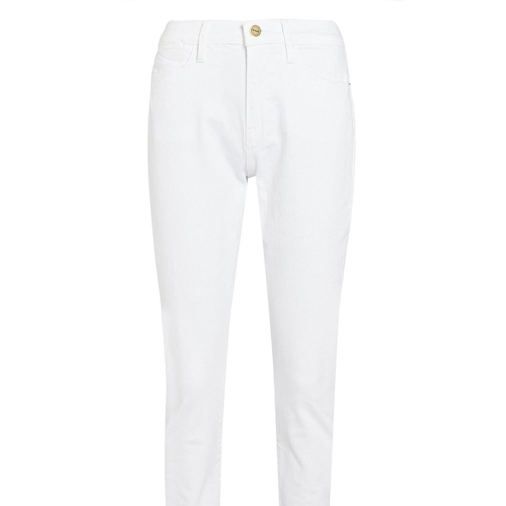 FRAME Le High Skinny Jeans White